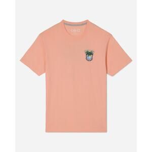 NWT Goat USA Peach Cream Lazy Chillin Short Sleeve T-Shirt Men's Size Medium